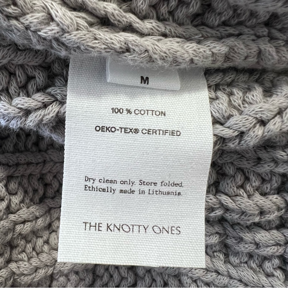 NEW The Knotty Ones Delcia Organic Cotton Sweater Cloud Gray sz M - Picture 8 of 8